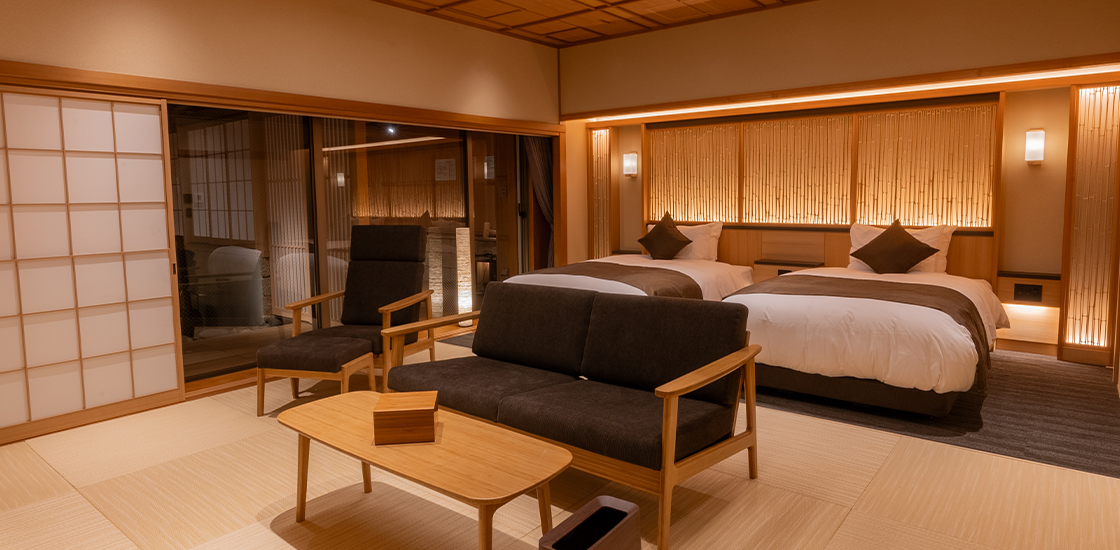 茶寮露天風呂付客室