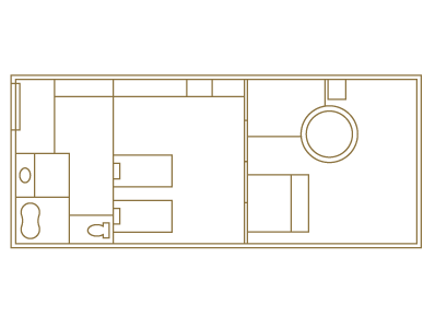 茶寮露天風呂付客室プレミアム 間取り図