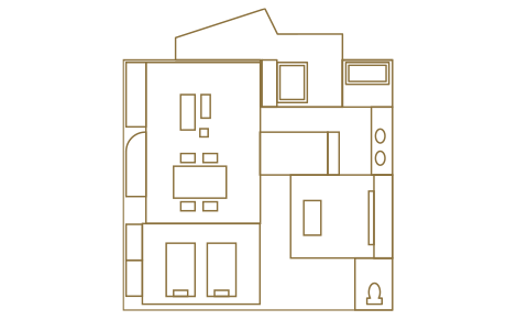 和室10畳 間取り図