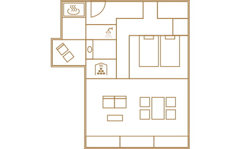 8F貴賓室和室タイプ 間取り図　