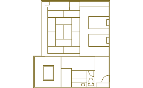 6F露天風呂付客室 間取り図　