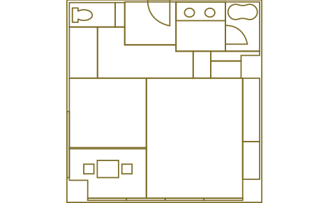 和室10＋4.5畳 間取り図　