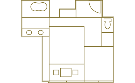 和室10＋6畳 間取り図　