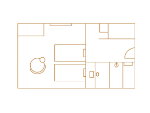 洋室シングル 間取り図 