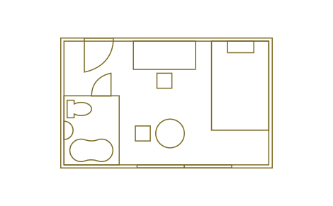 洋室シングル 間取り図　